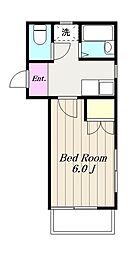 蒼樹館（アオギカン） 4階1Kの間取り