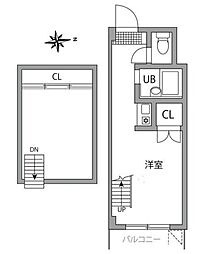 ビューラー145 2階ワンルームの間取り