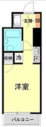 サンホワイト磯子 ワンルームの間取図画像