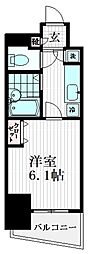 エクセリア代々木 9階1Kの間取り