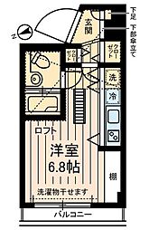 フローレンス立川 ワンルームの間取図画像