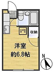 アパート ワンルームの間取図画像