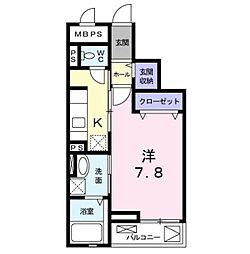 ＳＵＮＮＹ　ＳＩＤＥ 3階1Kの間取り