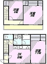 西武グランツ 3DKの間取図画像