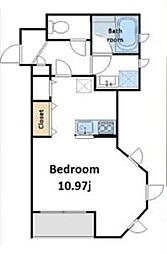 カスティージョみなみ野シティ 2階ワンルームの間取り