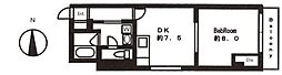 プロス代々木公園 1DKの間取図画像