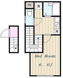 レオパレスING 1Kの間取図画像