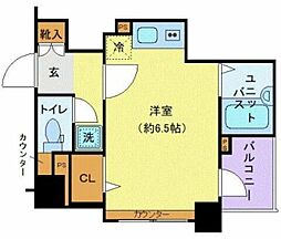 JR常磐線 亀有駅 徒歩9分の賃貸マンション 4階ワンルームの間取り