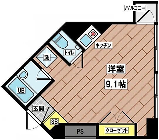 ホームズ でお部屋探し スリーエス国立 2階 ワンルーム 賃料5 6万円 22 46 賃貸マンション住宅情報 物件番号 取扱い不動産会社 アエラス立川店 株式会社アエラス Er
