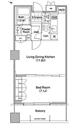 コンフォリア東池袋ウエスト 11階1LDKの間取り