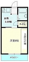 コーポ和幸 1Kの間取図画像