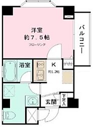 CYNTHIA代田橋III 3階1Kの間取り