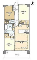 ドゥーエ町屋 4階2SLDKの間取り