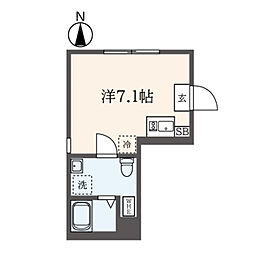 ａＬＡＴＯ　ＳＵＭＩＹＯＳＨＩ 3階ワンルームの間取り
