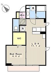 小田急小田原線 町田駅 バス13分 ひなた村下車 徒歩4分の賃貸アパート 1階1LDKの間取り