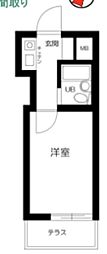 エヴェナール代々木 1Kの間取図画像