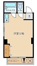 メゾン和田 2階ワンルームの間取り