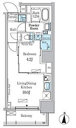 パークアクシス錦糸公園 4階1LDKの間取り