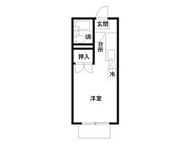 エステートピア慶 203 2階ワンルームの間取り