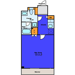 京急本線 京急蒲田駅 徒歩10分の賃貸マンション 3階1Kの間取り