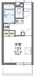 レオパレスクレール川崎 1Kの間取図画像
