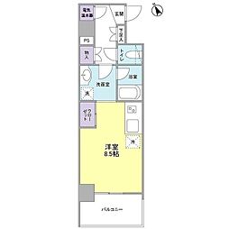 ルモーデセンター北 ワンルームの間取図画像