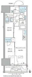 パークアクシス品川天王洲アイル 2DKの間取図画像