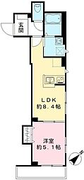 エラーブル上原 1LDKの間取図画像