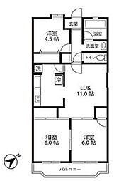 キアリア・ヒルズ 5階3LDKの間取り