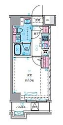 GENOVIA横浜鶴見市場skygarden 4階1Kの間取り