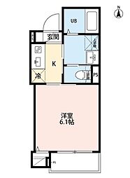 ｒｏｂｏｔ　ｈｏｍｅ　千住緑町IV 3階1Kの間取り