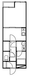 エクセル新百合 1Kの間取図画像