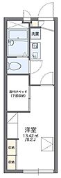 レオパレスイースト 1階1Kの間取り