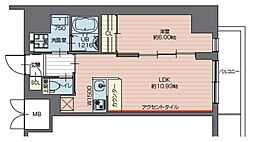 プレジオ西新井 1LDKの間取図画像