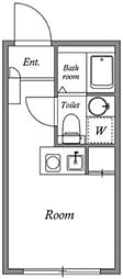 HJPLACE神楽坂 ワンルームの間取図画像