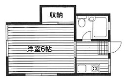 アパートメント四季 ワンルームの間取図画像