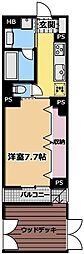 ラ・ヴィスタ西新宿2 1Kの間取図画像