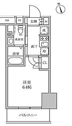 レジディア蒲田4 1Kの間取図画像
