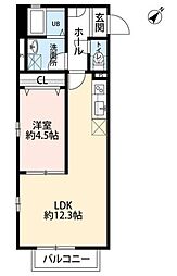 テイクホームズ 1階1LDKの間取り