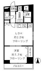 ローズガーデン 2階1LDKの間取り