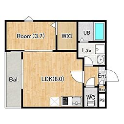 (仮称)ジーメゾン福生加美平グラシア 1LDKの間取図画像