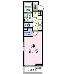 アリエッタ 1Kの間取図画像