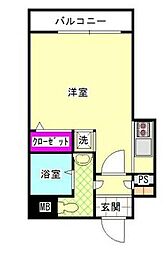 エステート・モアEASTPARK 1Kの間取図画像