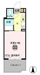 パティオ坂巻 3階1Kの間取り