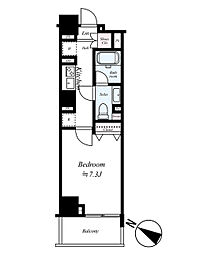 Grace Court Meguro 6階1Kの間取り