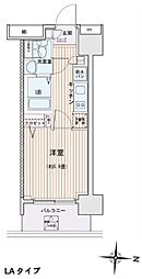 エスティメゾン錦糸町II 15階1Kの間取り