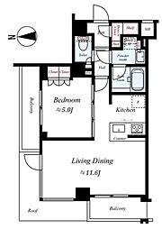 京急空港線 糀谷駅 徒歩8分の賃貸マンション 2階1LDKの間取り