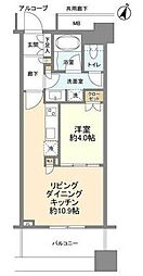 テラス渋谷美竹 1LDKの間取図画像