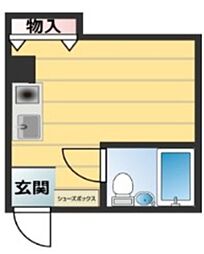 プリンセスコート日本橋 ワンルームの間取図画像