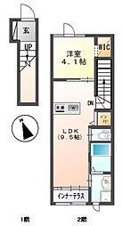 スフィーダ 1LDKの間取図画像